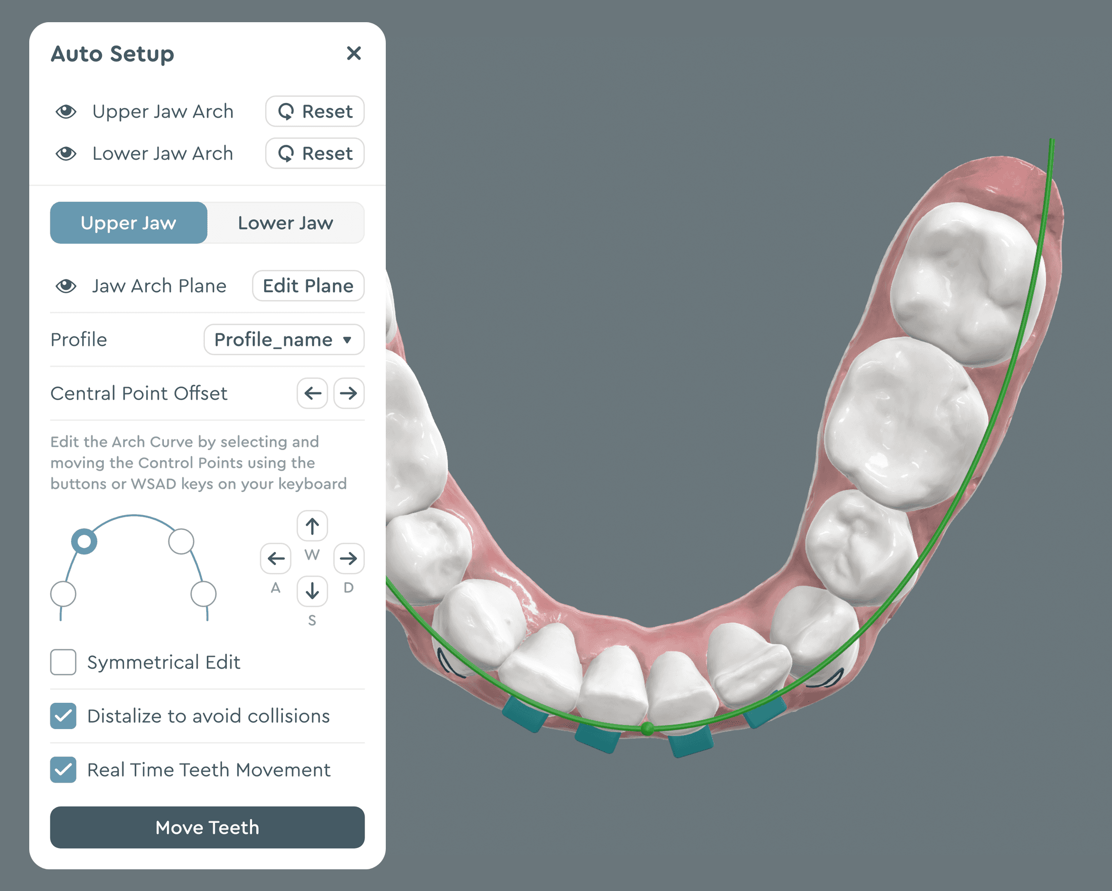 Upload interface showing STL files and patient information submission