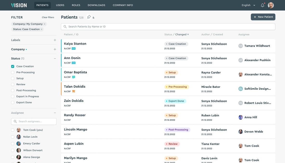 Web-based dental patient management software